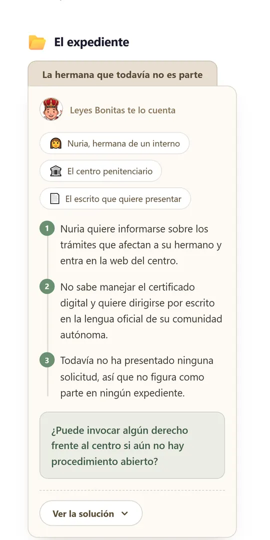 El expediente: un caso práctico con sus personajes y una pregunta
